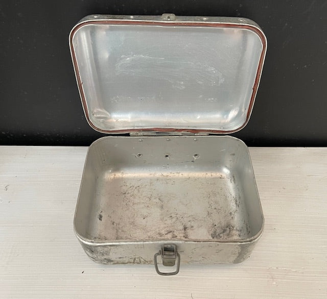 Vintage Aluminium Army First Aid Box  #7312
