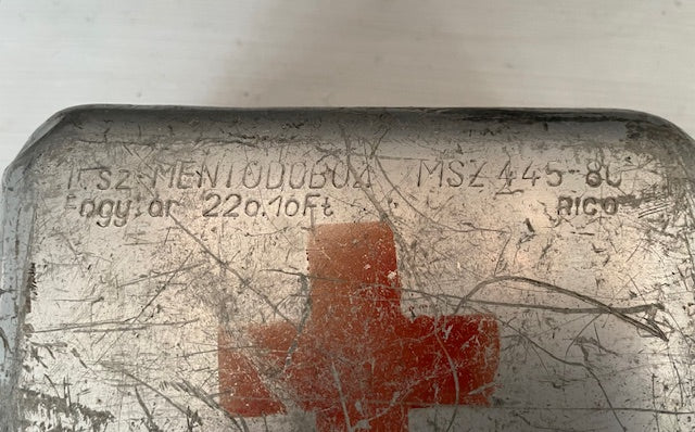 Vintage Aluminium Army First Aid Box  #7312