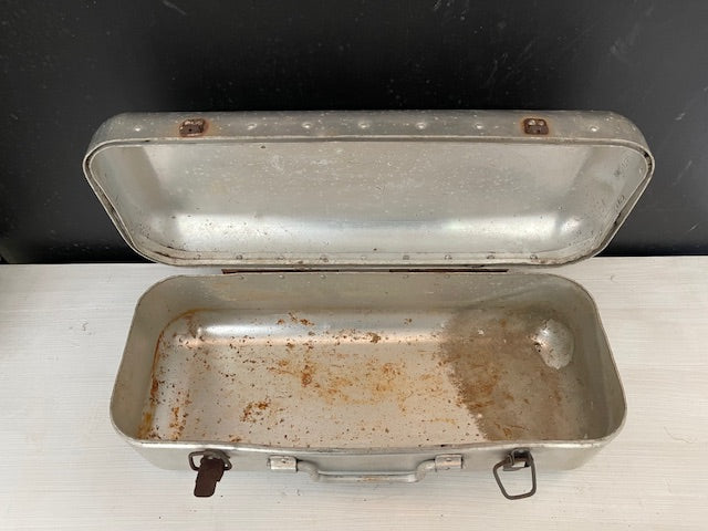 Vintage Aluminium Army First Aid Box  #7313