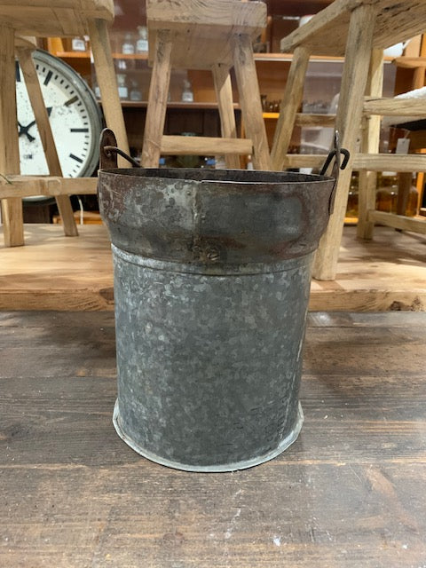 Vintage  Galvanised Bucket Planter #5005