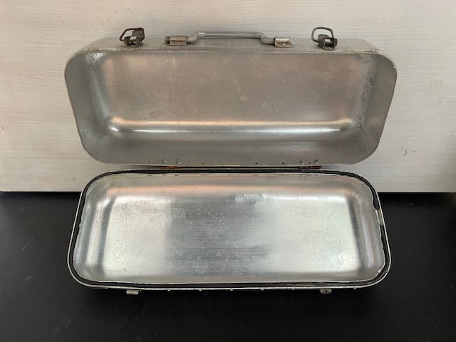 Vintage Aluminium Army First Aid Box  #7314