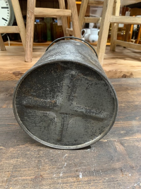 Vintage  Galvanised Bucket Planter #5006  Byron