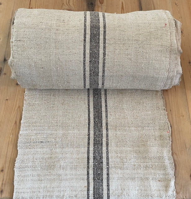 Vintage  Black Stripe  Linen/Hemp Grain Sack Material  1940s  # 7320  (Read Information About This Item) (Copy) (Copy) (Copy) (Copy) (Copy) (Copy)