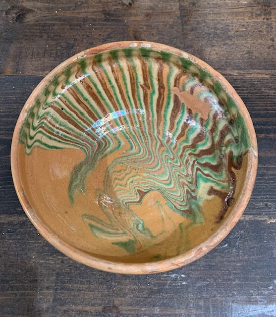 Old  Hungarian Terracotta Bowl #5008