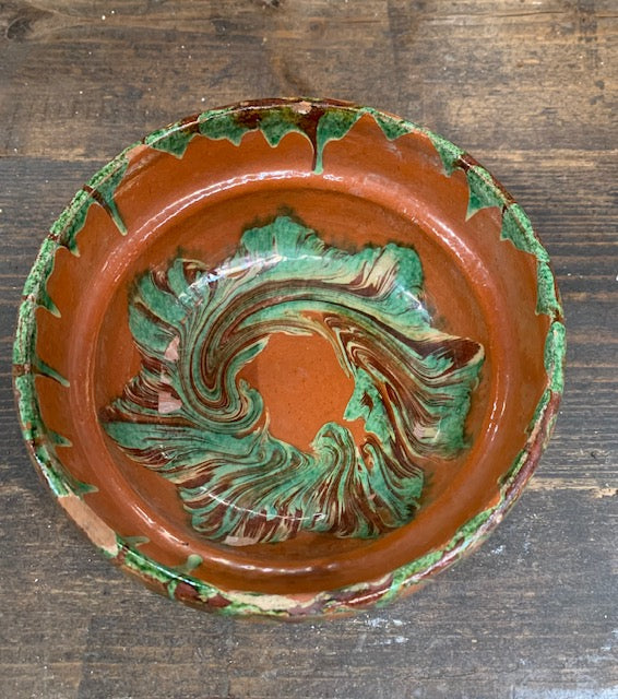 Old  Hungarian Terracotta Bowl #5009