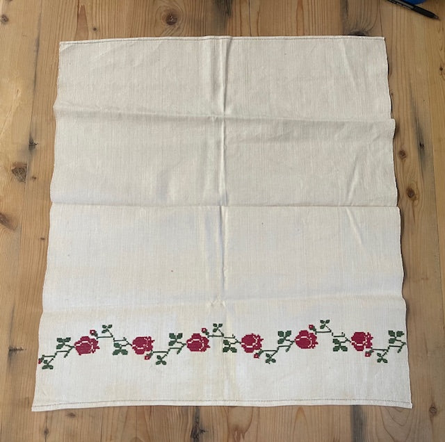 Vintage European Linen Tea Towel  #7322