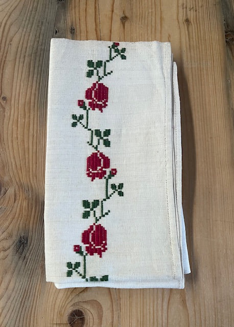 Vintage European Linen Tea Towel  #7322