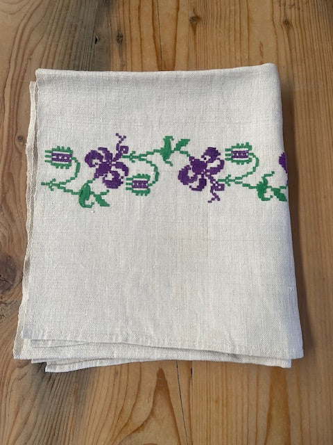 Vintage European Linen Tea Towel  #7323