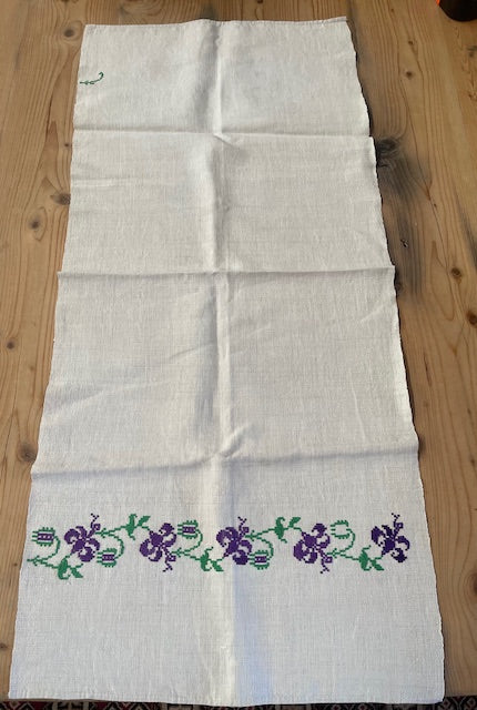 Vintage European Linen Tea Towel  #7323