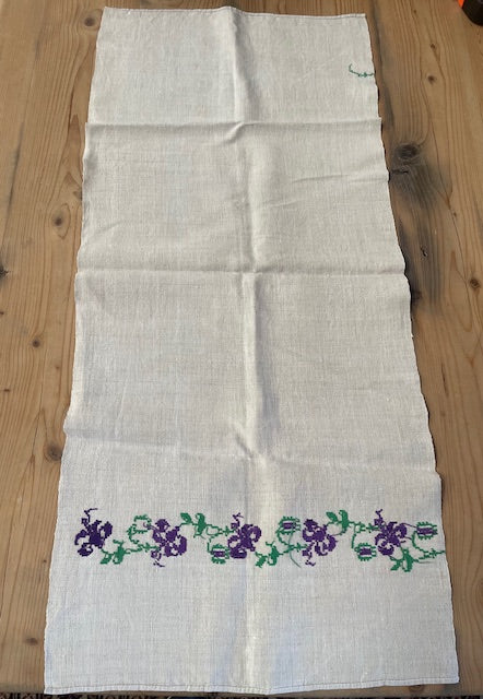 Vintage European Linen Tea Towel  #7323