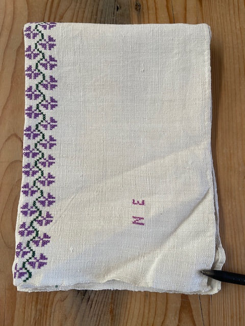 Vintage European Linen Tea Towel  #7327