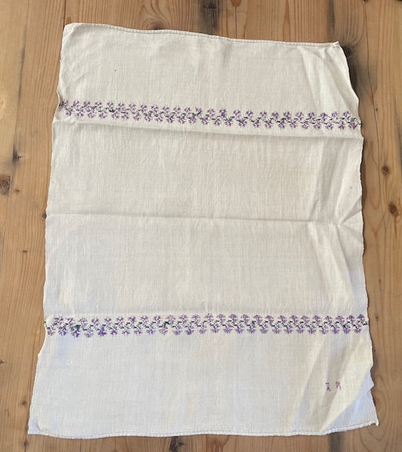 Vintage European Linen Tea Towel  #7327
