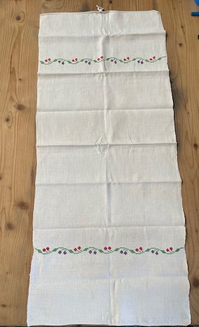 Vintage European Linen Tea Towel  #7328