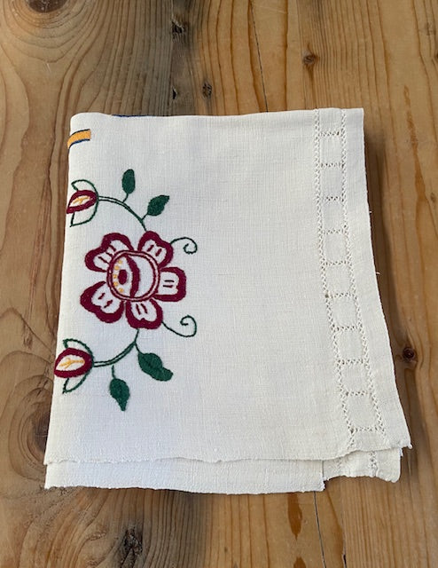 Vintage European Linen Tea Towel  #7329