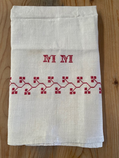 Vintage European Linen Tea Towel  #7330