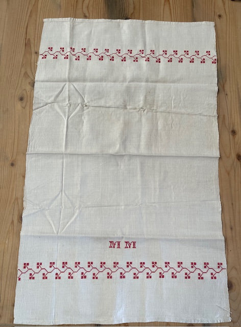 Vintage European Linen Tea Towel  #7330