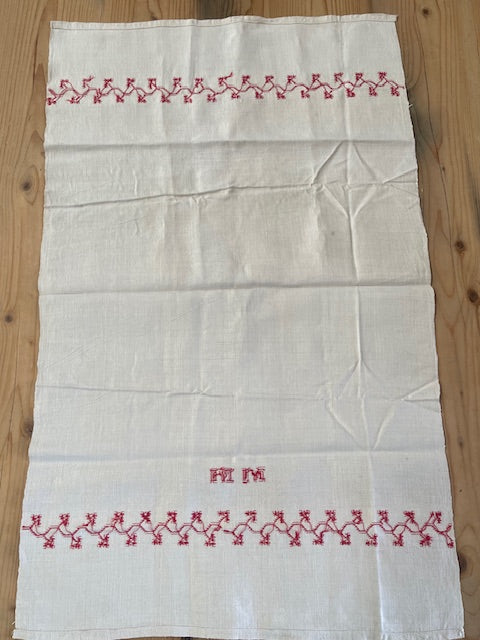 Vintage European Linen Tea Towel  #7330