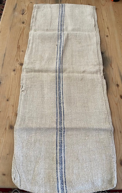 Vintage Blue Stripe Linen/Hemp  Grainsack 1940s  #7332  (Read Information About This Item) (Copy) (Copy)