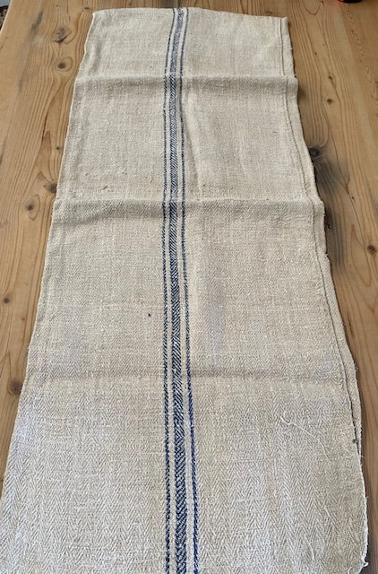 Vintage Blue Stripe Linen/Hemp  Grainsack 1940s  #7332  (Read Information About This Item) (Copy) (Copy)