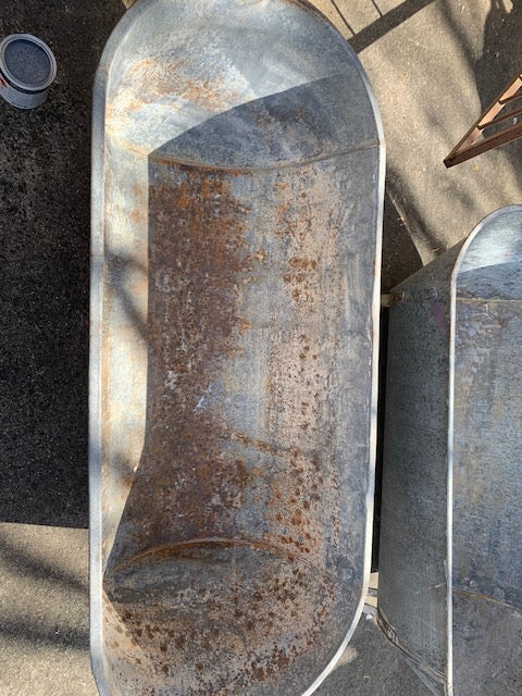 Vintage European Galvanised Bathtub #5024