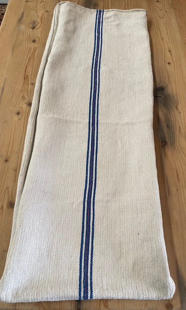 Vintage Blue Stripe Linen/Hemp  Grainsack 1940s  #7334  (Read Information About This Item) (Copy) (Copy) (Copy) (Copy)
