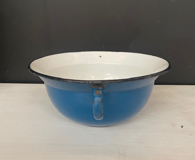 Vintage European Enamel Bakers Bowls with Handles #7335