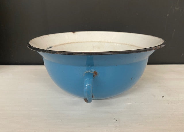 Vintage European Enamel Bakers Bowls with Handles #7338