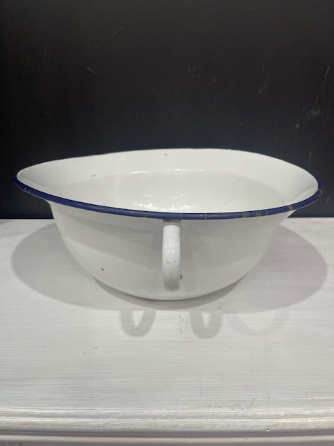 Vintage European Enamel Bakers Bowls with Handles #7340