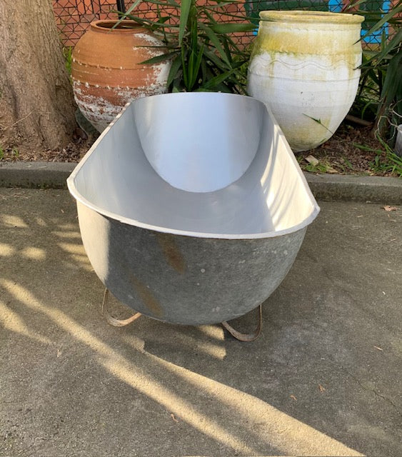 Vintage European Galvanised Bathtub #5024