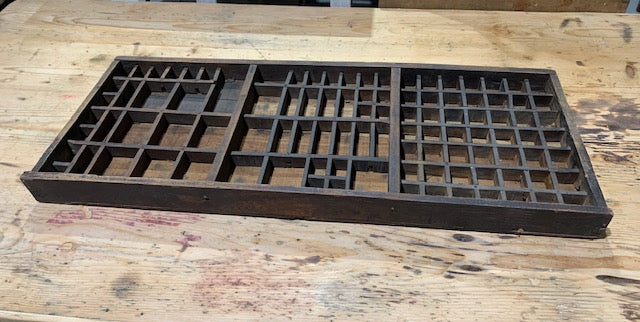 Vintage Wooden Printers Tray #5025