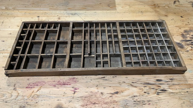 Vintage Wooden Printers Tray #5026