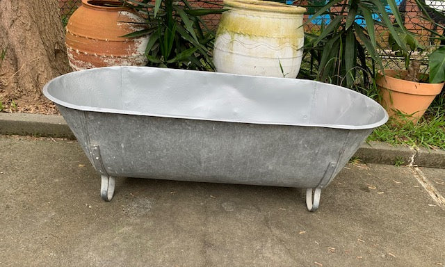 Vintage European Galvanised Bathtub #5540