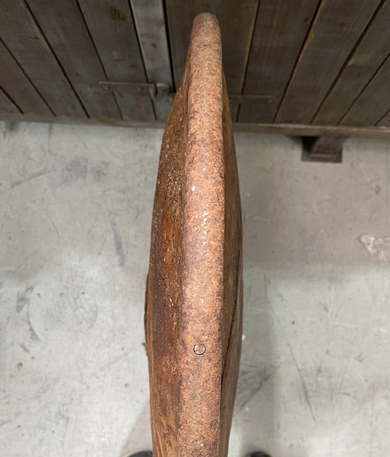 Late 1800s Oak Ox Cart Wheel  # 7356