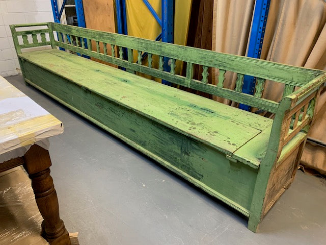 Vintage  Hungarian Box Bench Seat  #5034