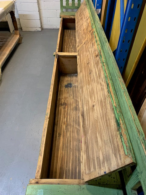 Vintage  Hungarian Box Bench Seat  #5034