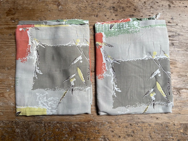 Pair of 1950s  Curtain/ Fabric  #F666 *Read Info*
