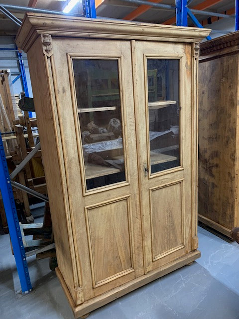 Hungarian Vintage Wooden  Linen/Dispaly Cabinet  #5043