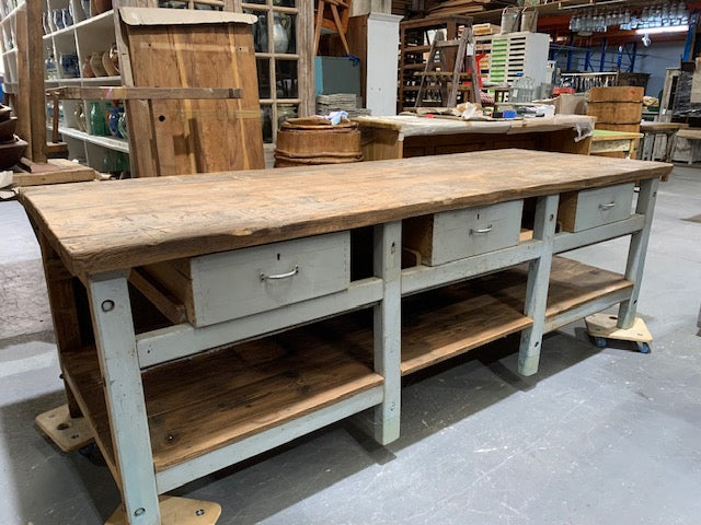 Vintage European Workbench / Kitchen Island #5047