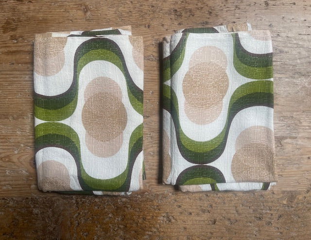 Pair of 1970s  Curtain/ Fabric  #F667  *Read Info*