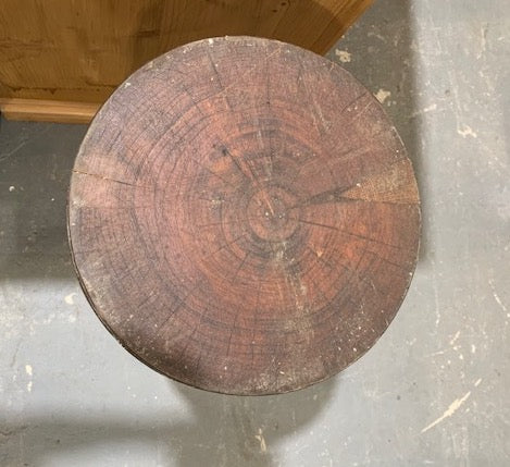 Vintage  European Wooden Block Stool #5051