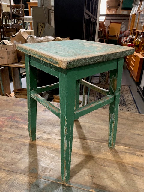 Vintage  European  Wooden Stool  #5065