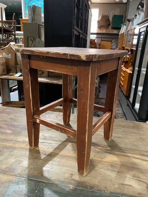 Vintage  European  Wooden Stool  #5066