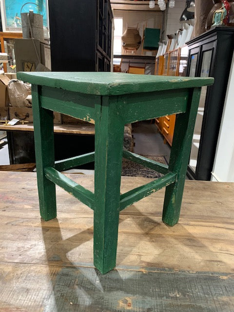 Vintage  European  Wooden Stool  #5067