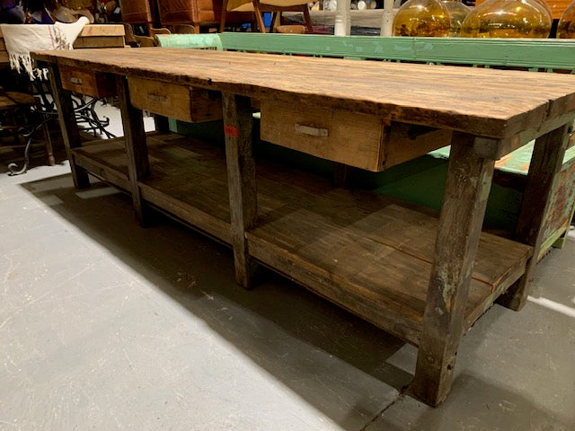Vintage European Workbench / Kitchen Island #5074