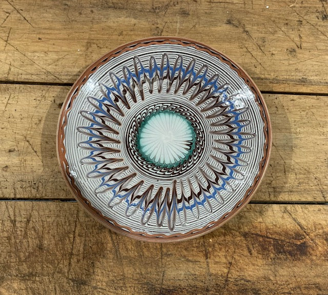 Vintage Hungarian Glazed Ceramic  Plate  #5080