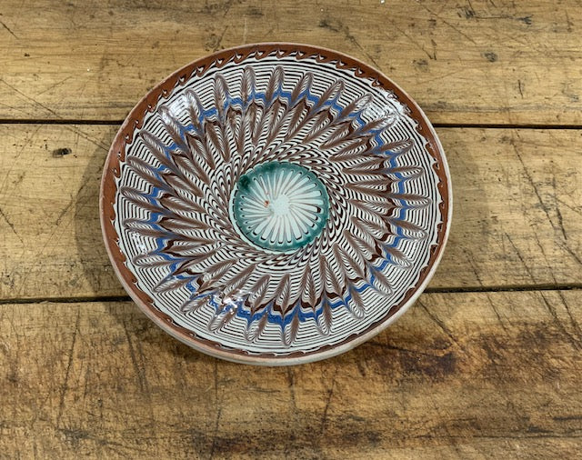 Vintage Hungarian Glazed Ceramic  Plate  #5082