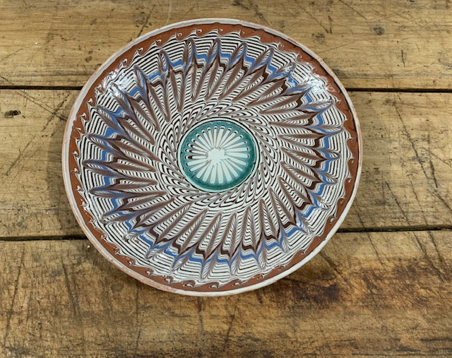 Vintage Hungarian Glazed Ceramic  Plate  #5083