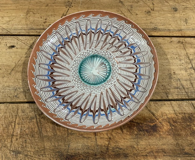 Vintage Hungarian Glazed Ceramic  Plate  #5084