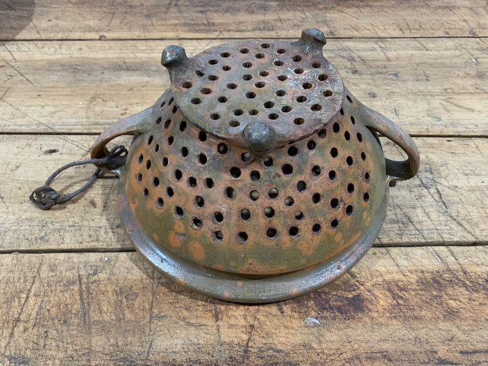 Vintage Hungarian Glazed Ceramic  Colander   #5085
