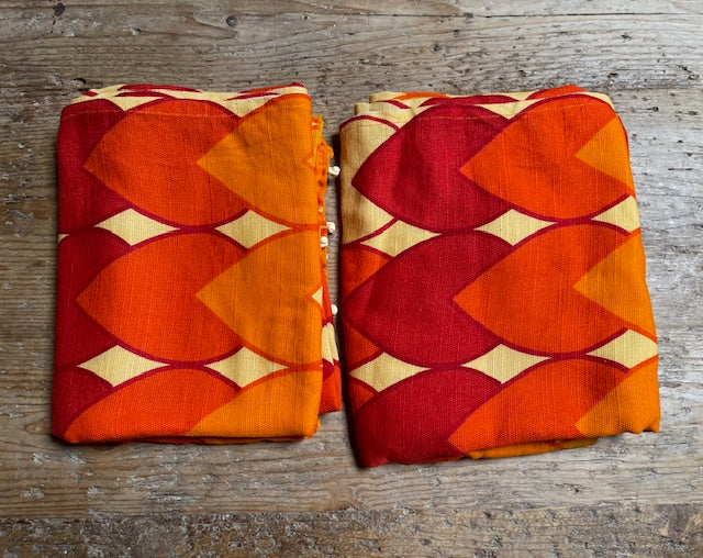 Pair of 1970s  Curtain/ Fabric  #F675 *Read Info*